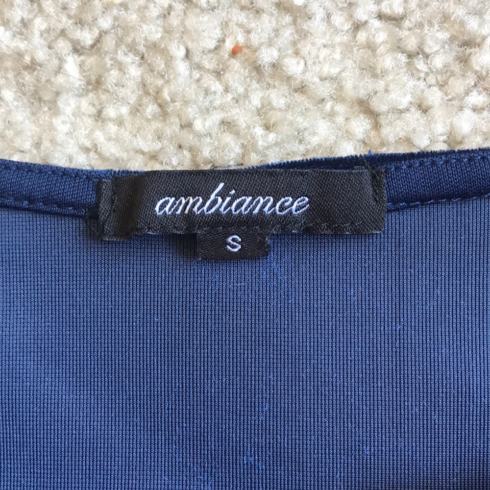 Velvet Dress (Navy, Neck Detail) - Picture 4 of 4